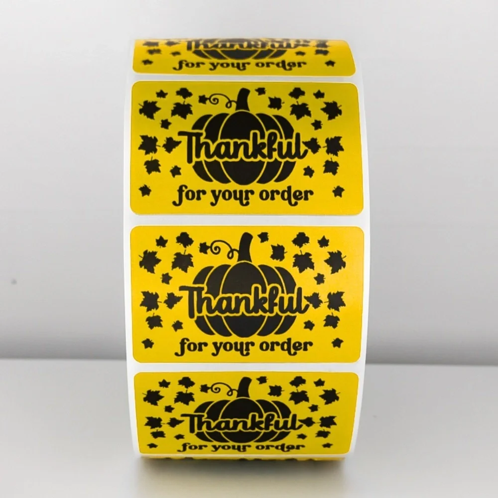 Thankful for Your Order Stickers Fall Pumpkin Packaging Labels | Autumn stickers